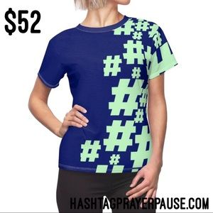 #PrayerPause Blue Bridge Women's AOP Cut & Sew Tee